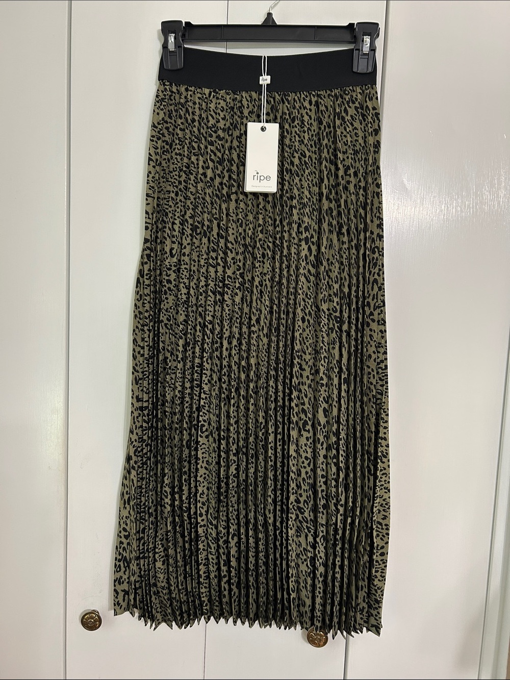 Ripe Maternity Pleated Animal Print Skirt
